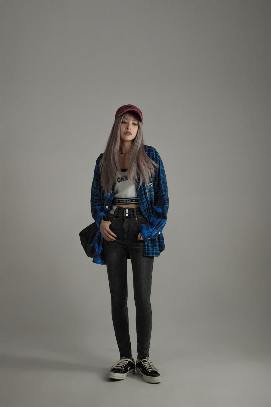 CHUU Vintage Check Loose Fit Shirt