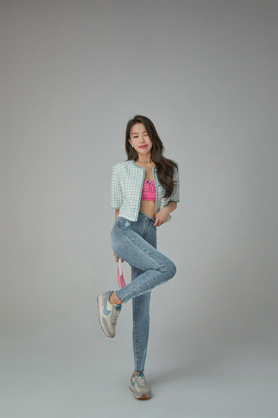 CHUU Button-Free Zip-Up Skinny Jeans