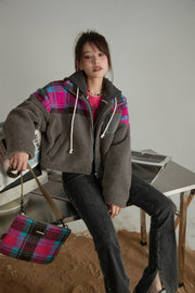 Colored Crop Fleece Jacket