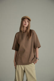 Solid Color Oversized Thick T-Shirt