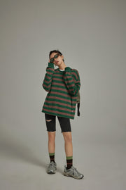 Stripe Color Sweatshirt