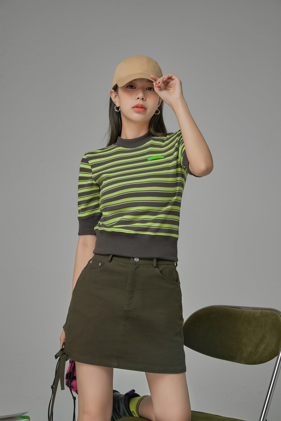 CHUU Wishing To Speak Out Stripes Top