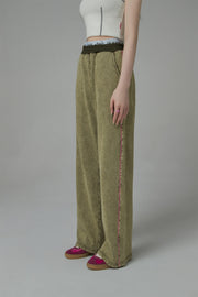 Vintage Wash Wide Jogger Pants