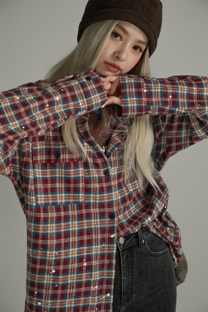 Check Loose-Fit Flannel Shirt