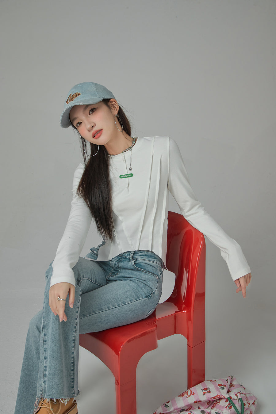 CHUU Unbalanced Long Sleeve T-Shirt