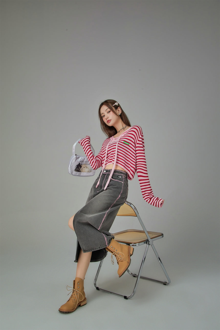 CHUU Sailor Striped Knit Sweater