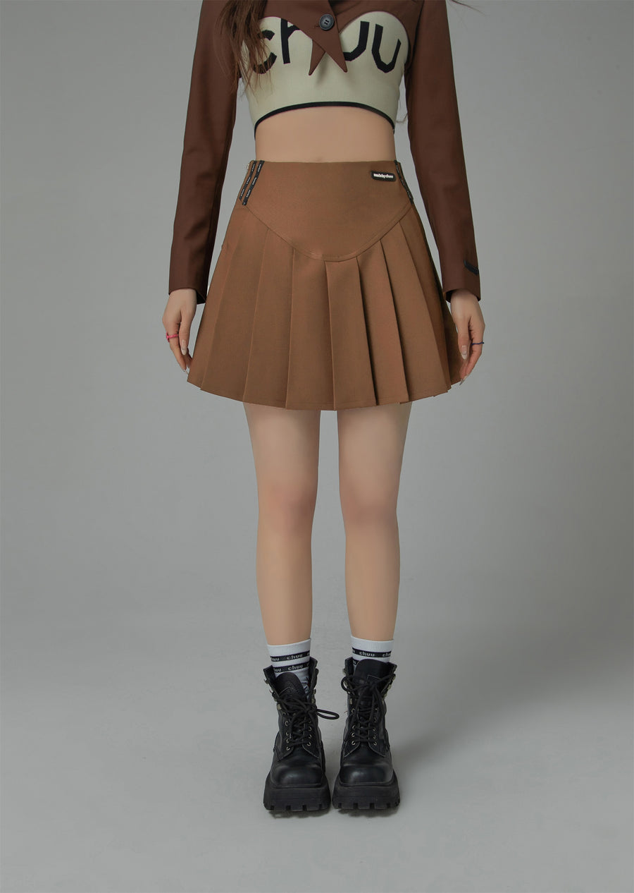 CHUU Pleated Mini Skirt