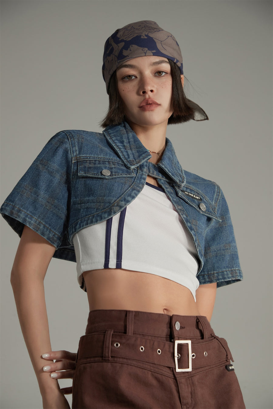 CHUU Denim Bolero Jacket