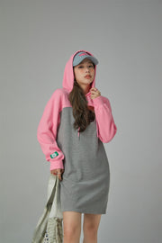 Front Keyhole Hooded Dress