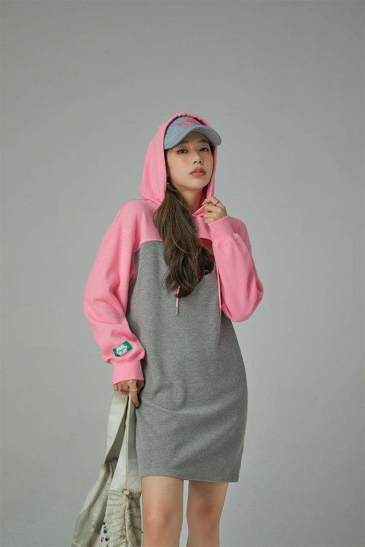 Front Keyhole Hooded Dress