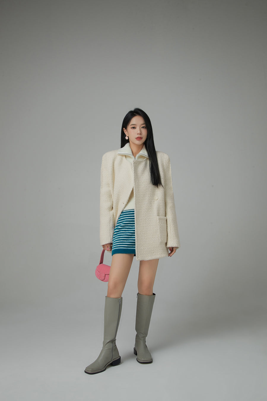 CHUU I Bloom And Grow Tweed Wool Jacket