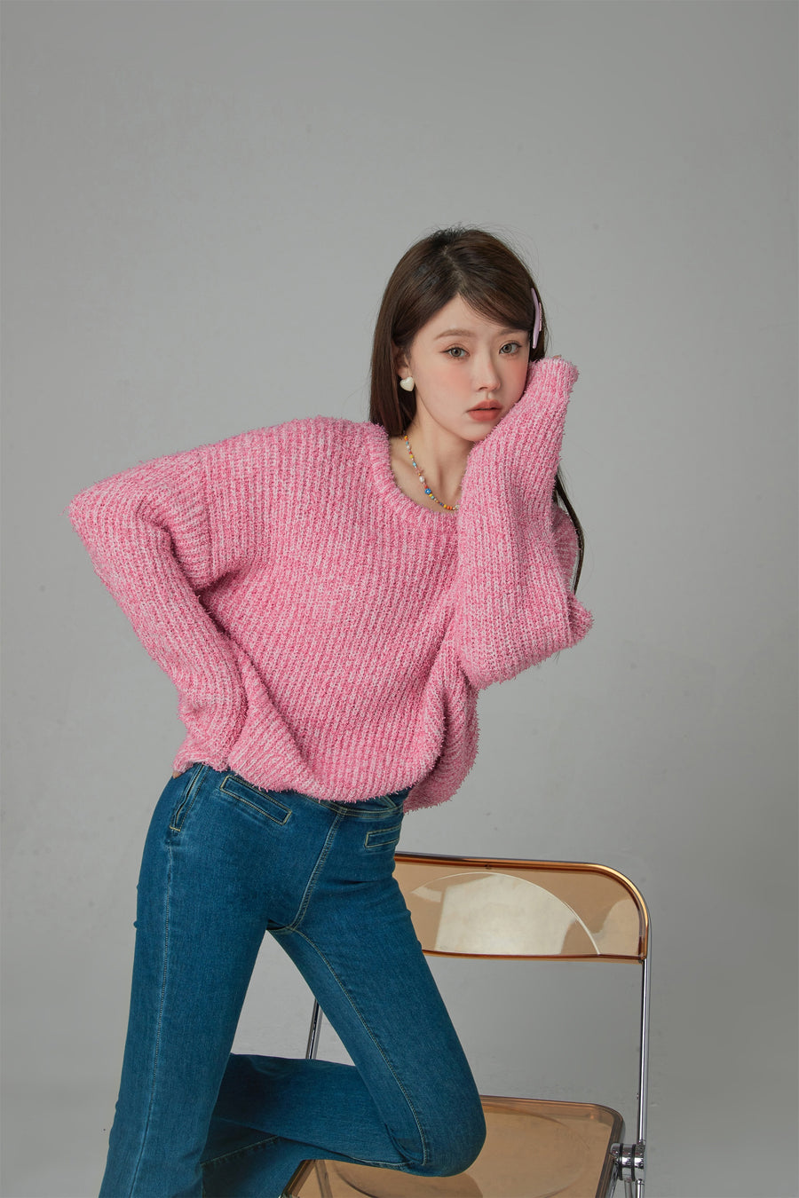 CHUU No Matter What I Do Oversized Ribbed Knit Sweater