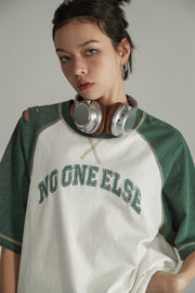 Noe Basic Two Toned Raglan Color T-Shirt