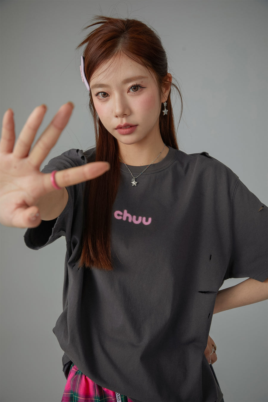 CHUU Distressed Loose Fit T-Shirt