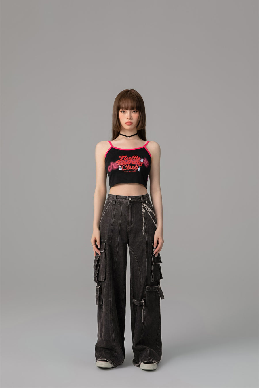 CHUU Bunny Club Cropped Cami Top