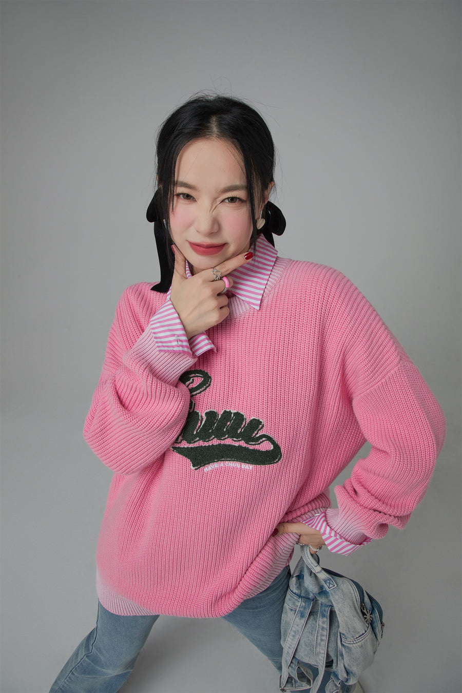 CHUU Oversized Ribbed Knit Sweater