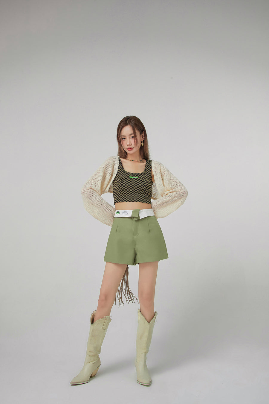 CHUU Color Banding Wide Shorts