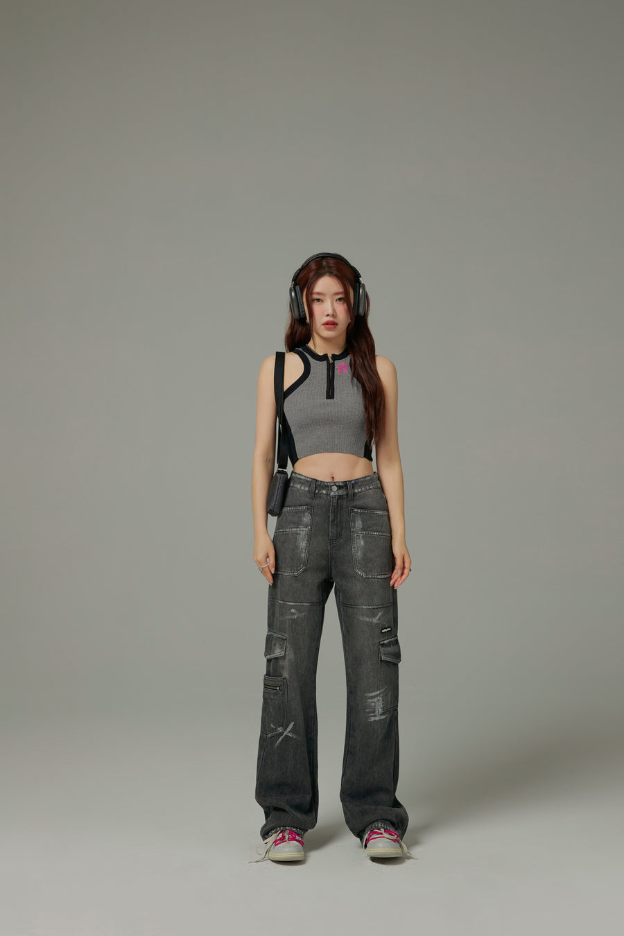 CHUU Break It Down Ribbed Sleeveless Top