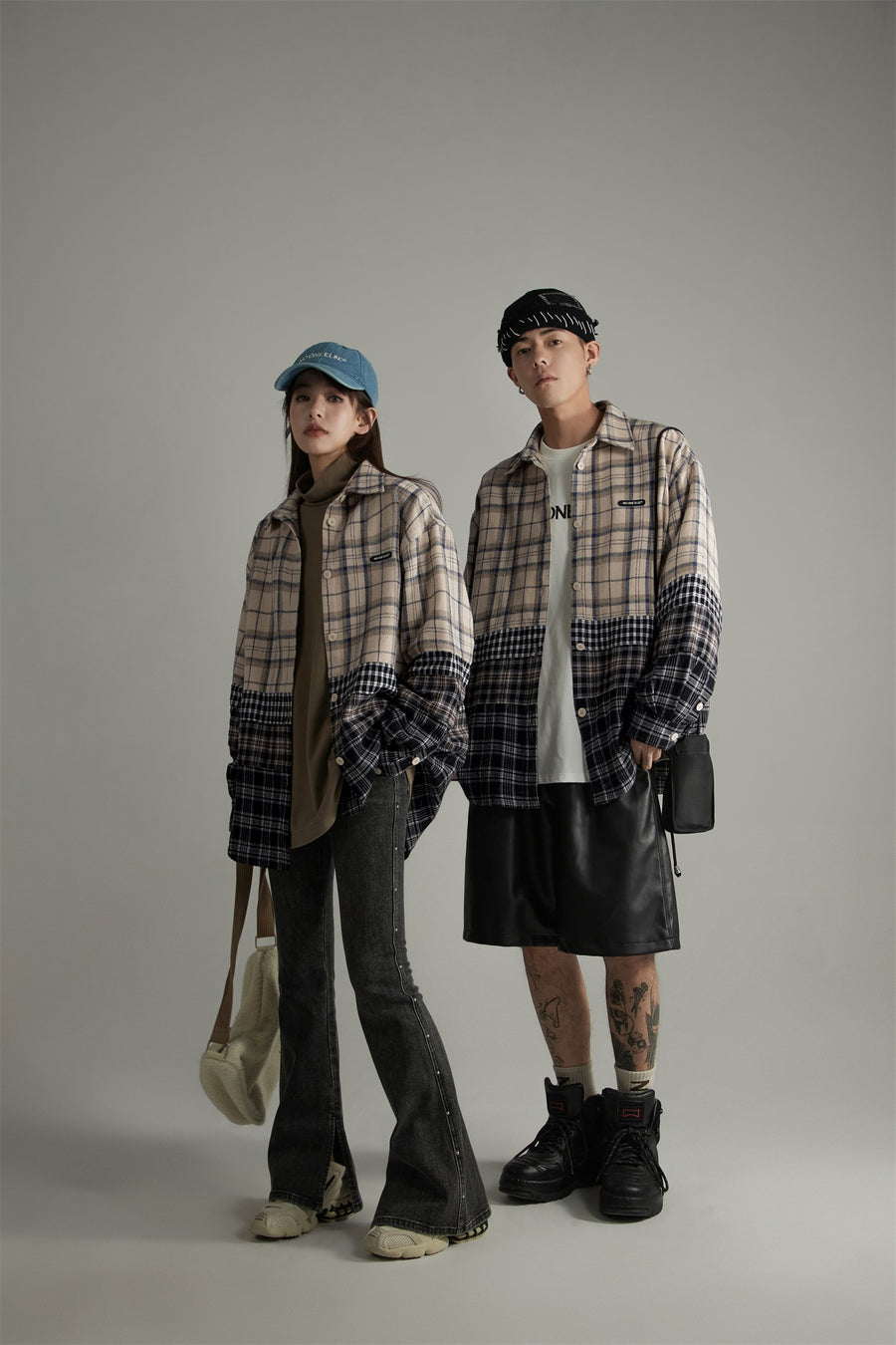 CHUU Flannel Check Oversized Shirt