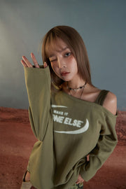 Noe Off Shoulder Loose Fit T-shirt