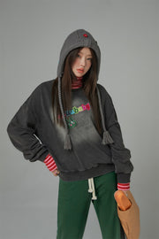 We Are In The Present Frog Logo Loose Fit Sweatshirt