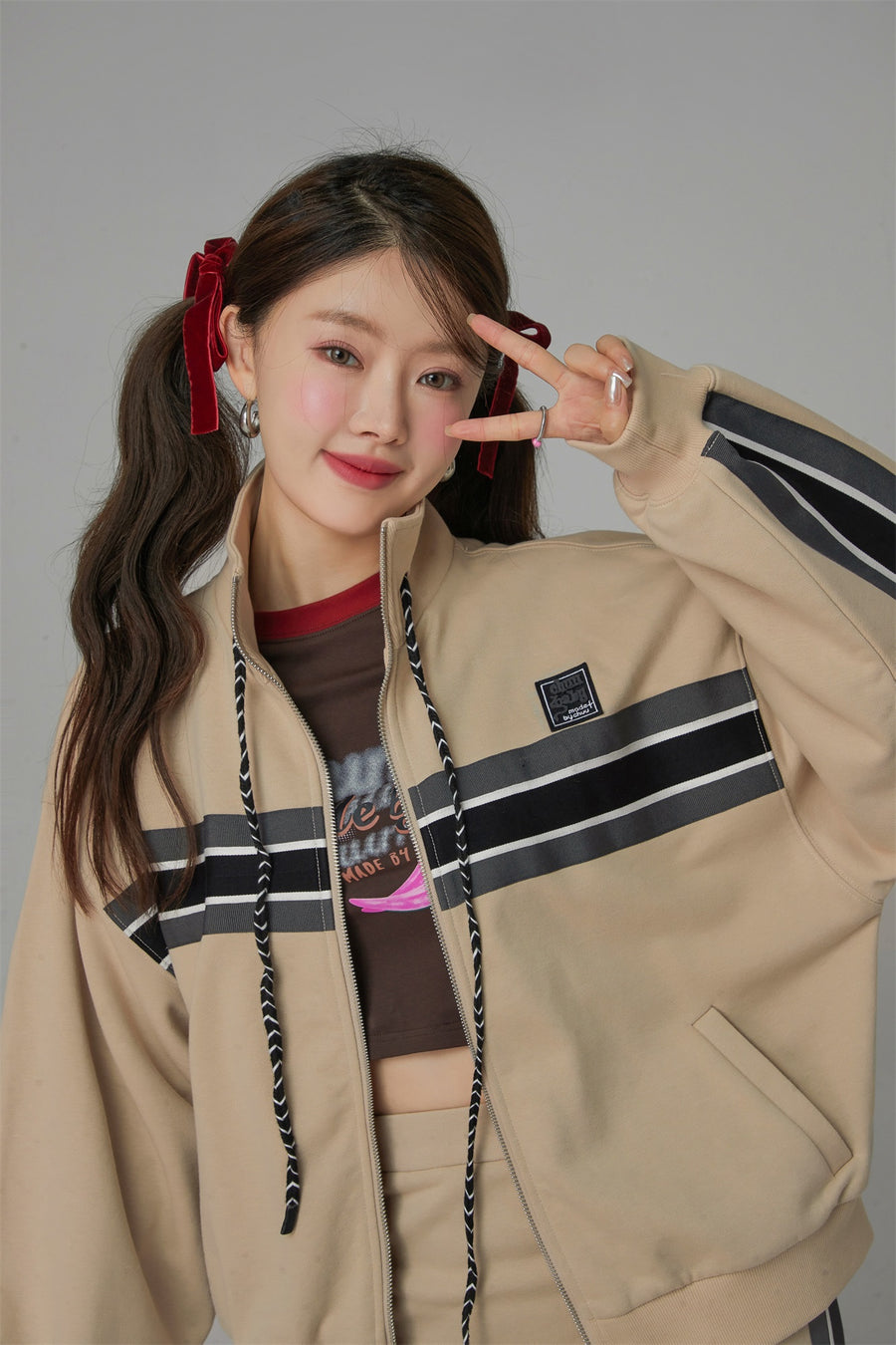 CHUU Through Time Zip-Up Loose-Fit Jacket