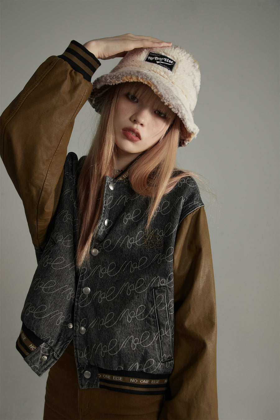 CHUU Camouflage Fleece Bucket Hat