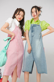 Temptation To Gossip Overalls Dress