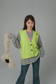 Revolves Around You Star Knit Vest