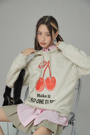 Spring Cherries Printed Hoodie