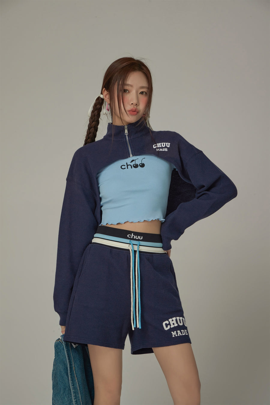 CHUU Bolero Sweatshirt Zip-Up