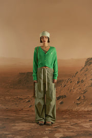 String Wide Cargo Pants