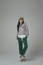 Relaxing Day Chuu Heart Embroidery Sweater