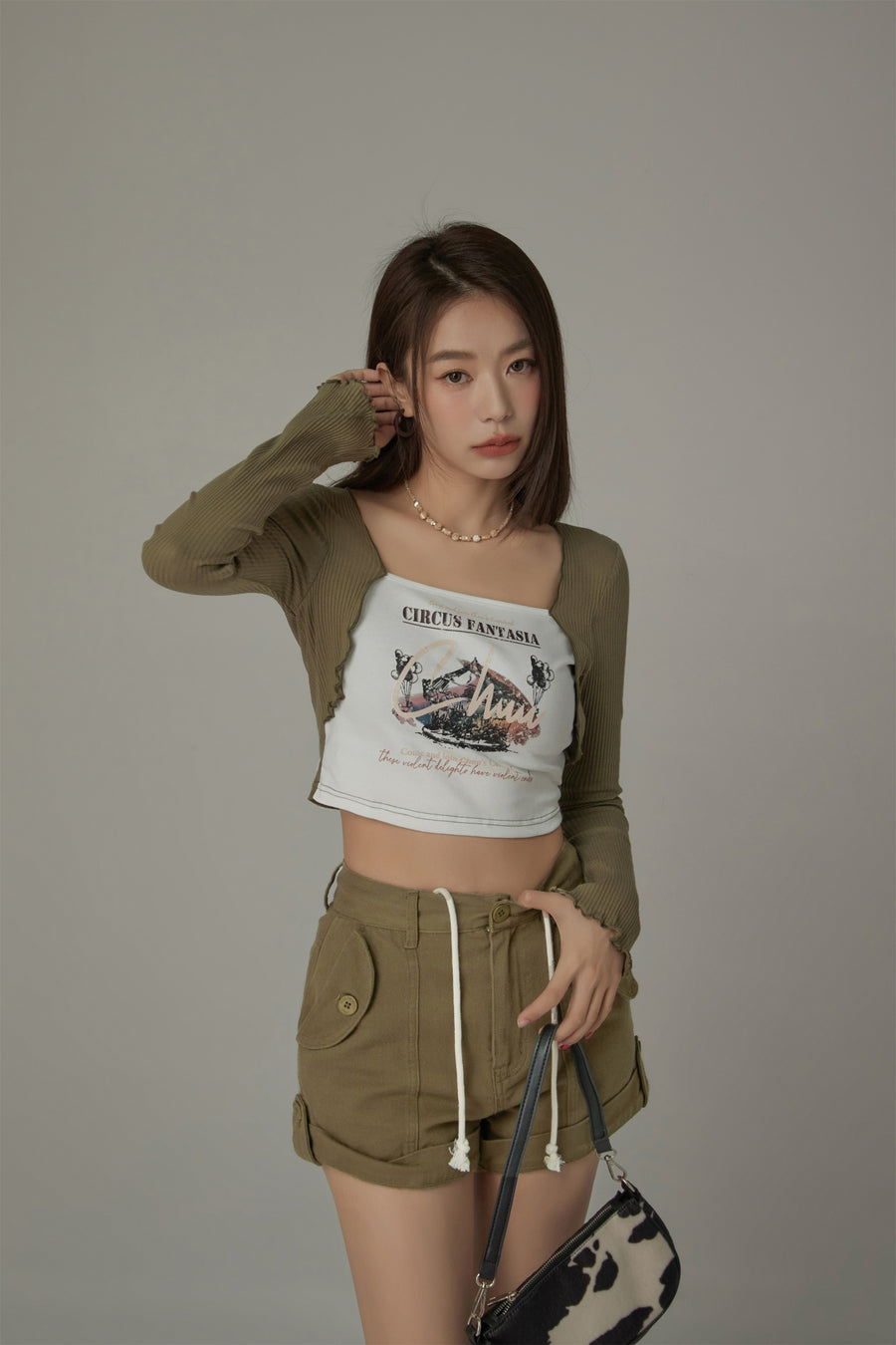 CHUU Chuu Circus Color Cropped T-Shirt