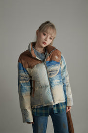 Printed Overfit Wellon Padded Jacket