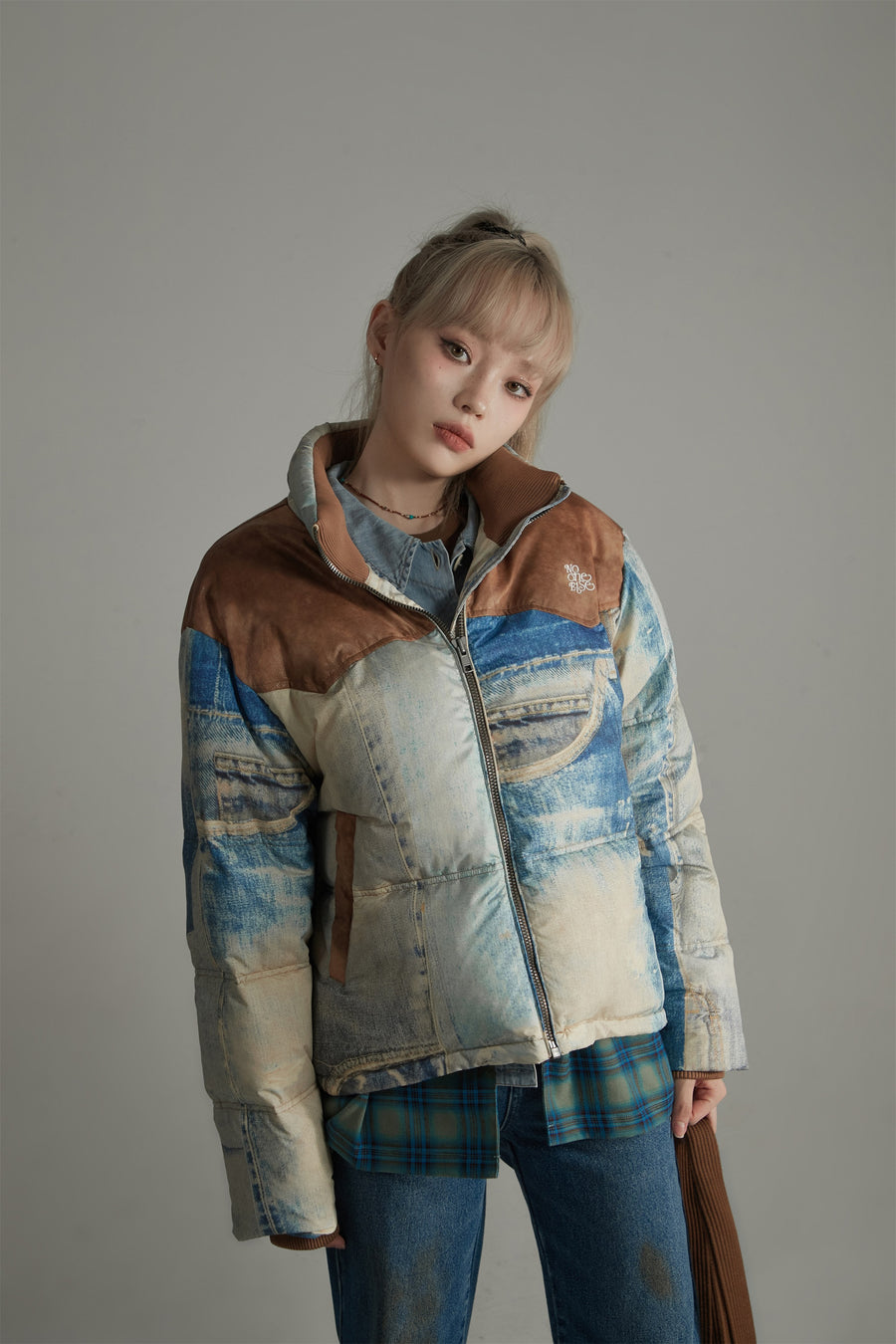 CHUU Printed Overfit Wellon Padded Jacket