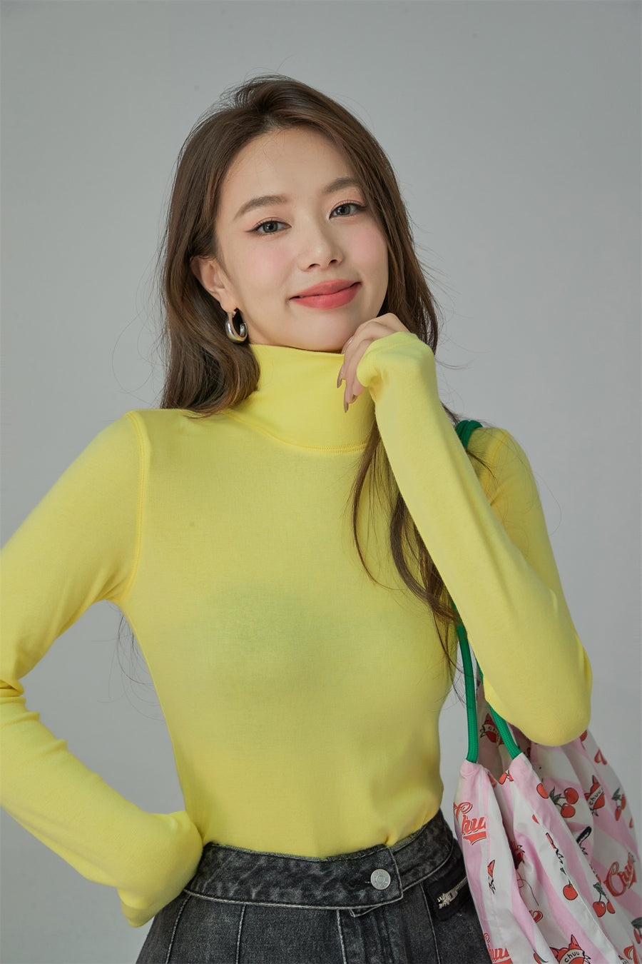 CHUU Turtleneck Long Sleeve Slimfit Top