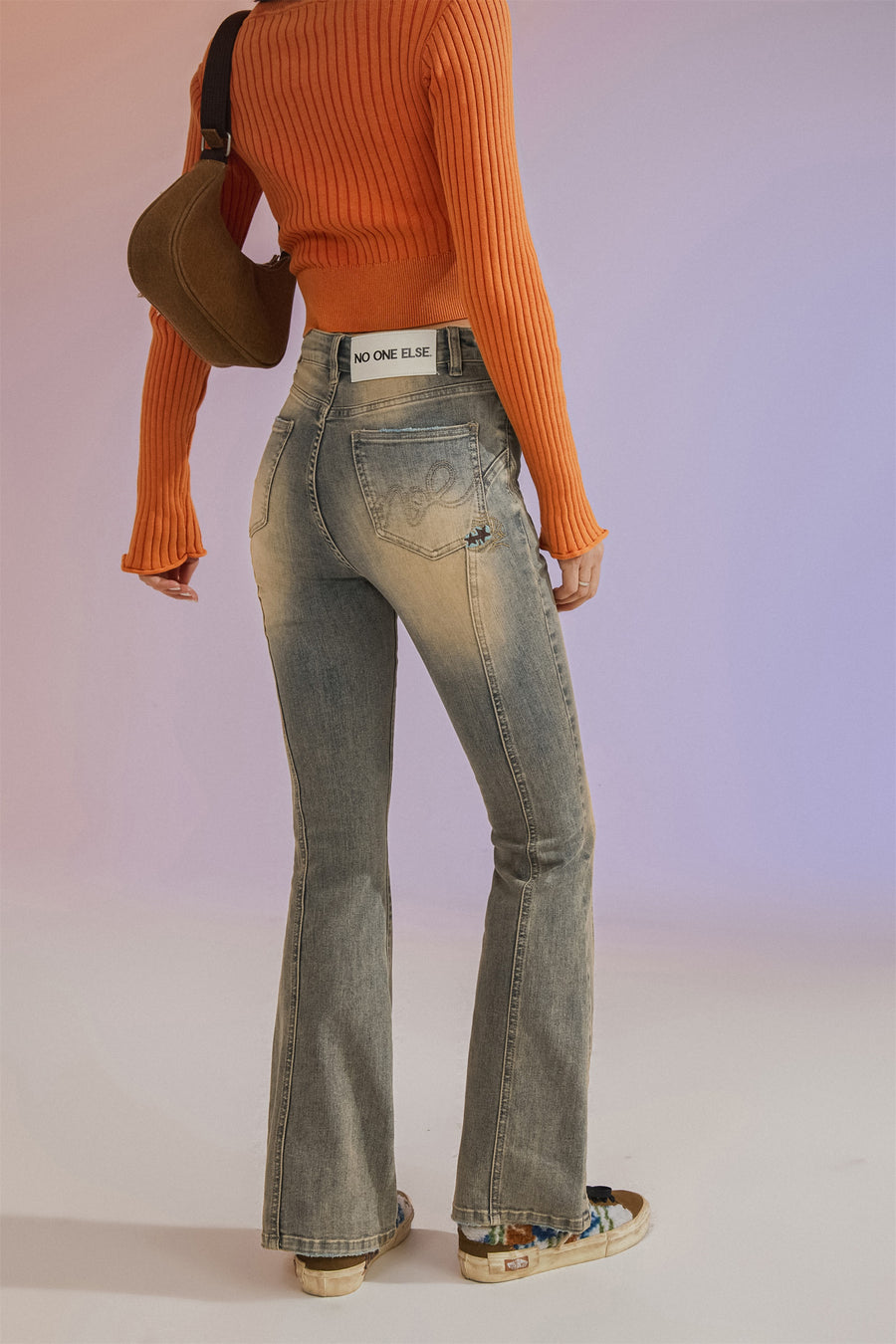 CHUU Hidden Star Bootcut Jeans