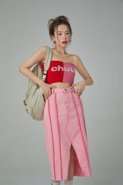 Bicolor Chuu Logo Tube Top