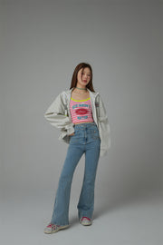 Striped Sleeveless Crop Top