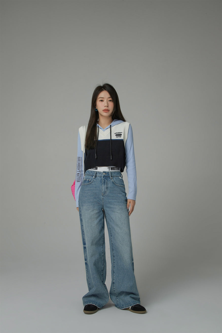 CHUU Size Doesnt Matter Wide Straight Denim Jeans