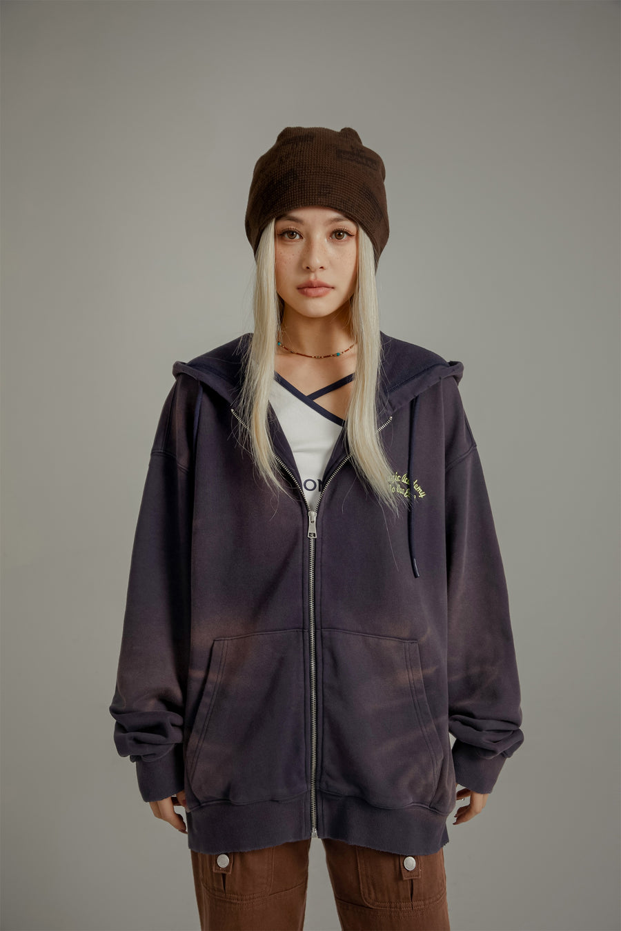 CHUU Magic Academy Gradient Zip-Up Hoodie