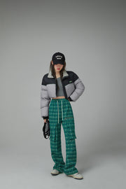 Pop Of Color Crop Padded Jacket