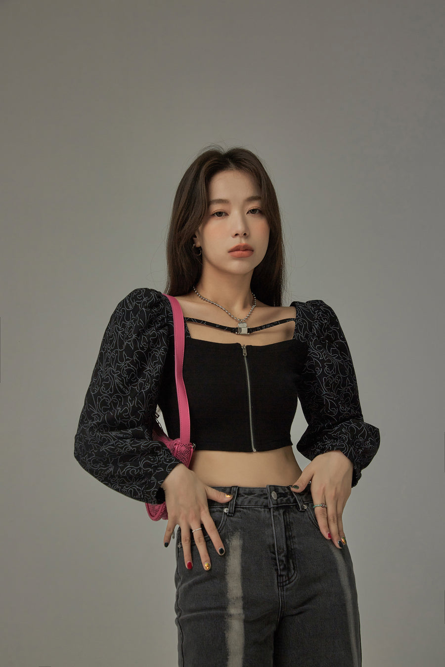 CHUU What Could Go Right Puff Blouse