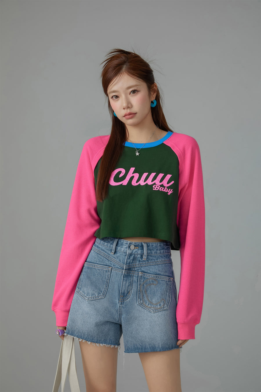 CHUU Front Pockets Denim Shorts