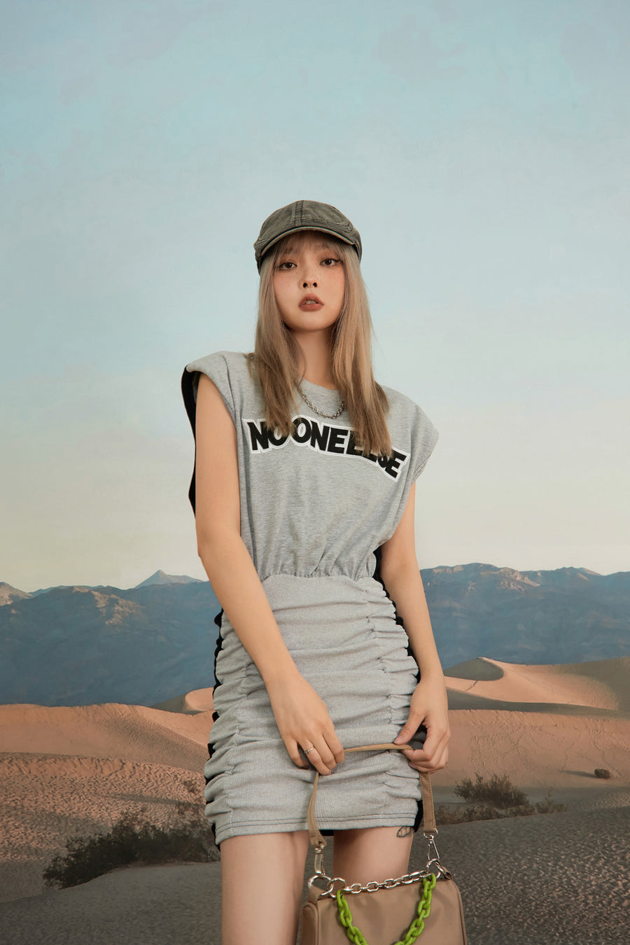 CHUU One Epic Day Together Ruched Dress