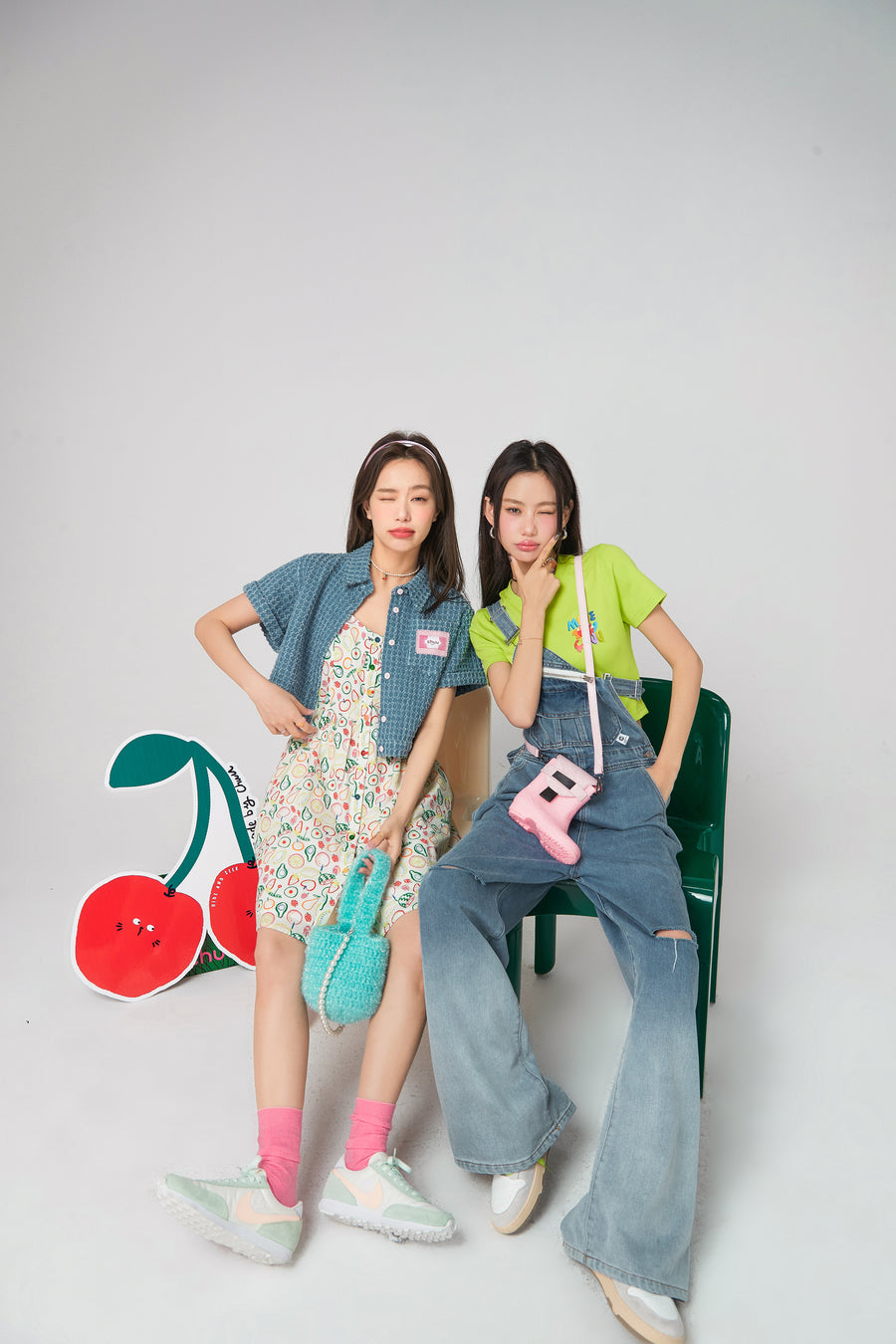 CHUU Fruit Salad Sleeveless Dress