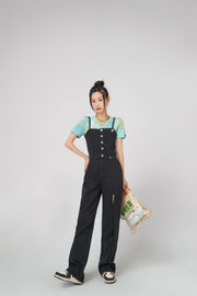 Slit Wide Jumpsuit