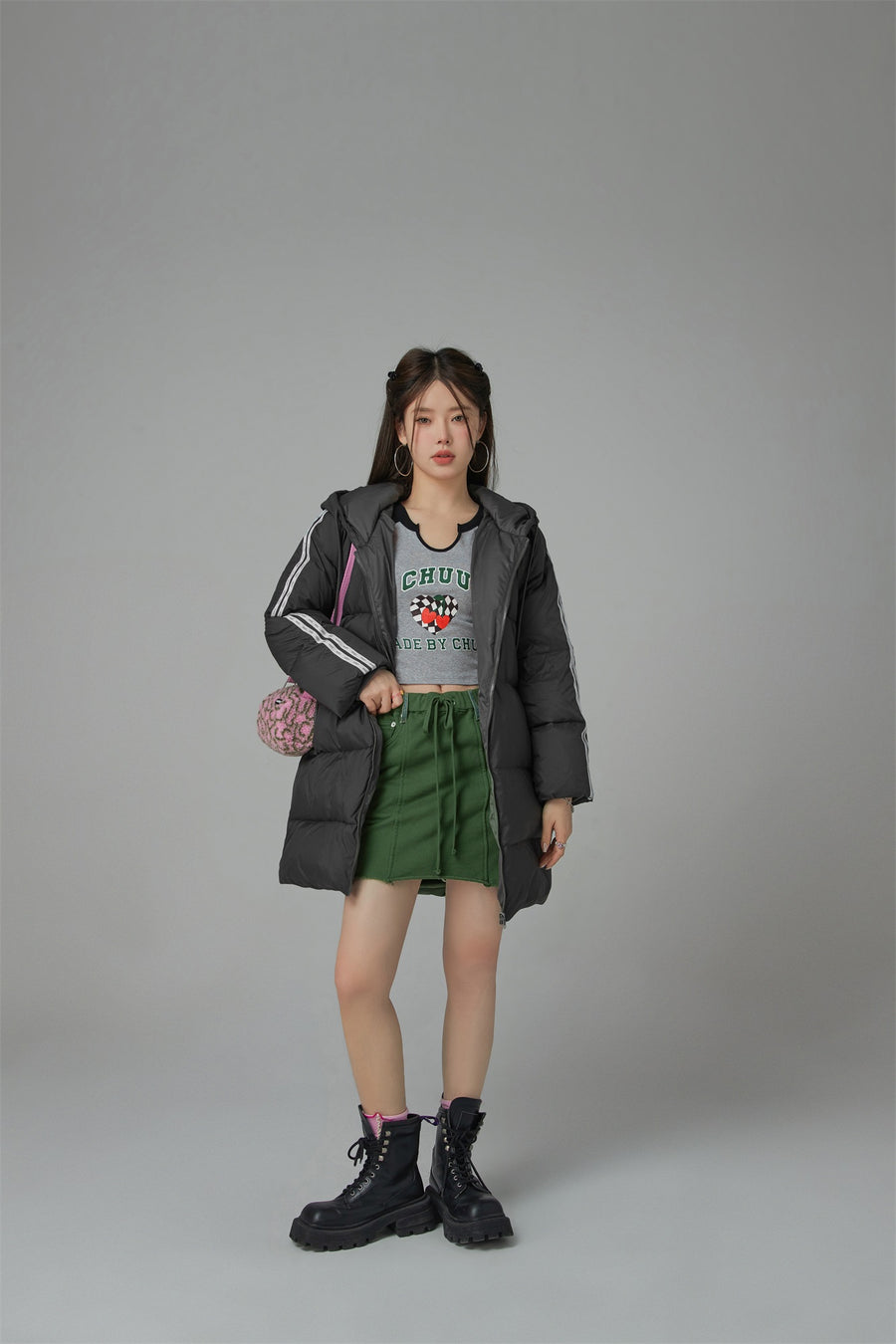 CHUU Duck Down Hooded Padded Coat