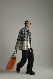 Gradient Check Loose Fit Shirt